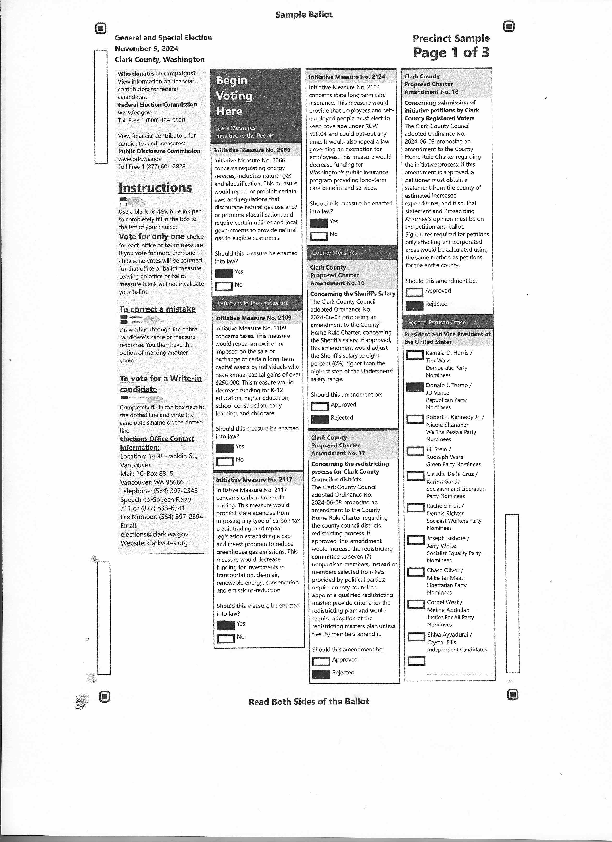 Clark County Ballot