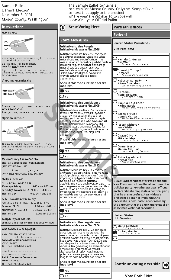 Mason County Ballot